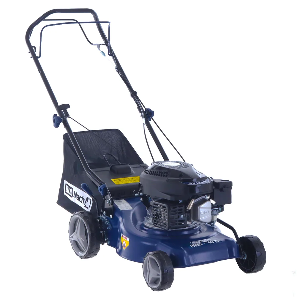 BullMach PARIS - 40 IS - Tondeuse à gazon thermique tractée - Moteur thermique 4HP - Coupe 40 cm