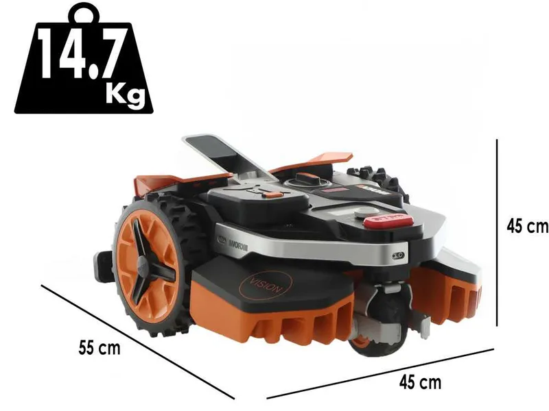 Worx Landroid Vision M600 WR206E - Robot Tondeuse - Sans installation - Alarme Antivol incluse