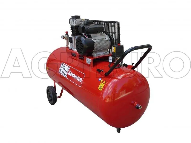Fini Advanced MK 103-200-3M - Compresseur d'air électrique monophasé à courroie - Moteur 3 CV - 200 L