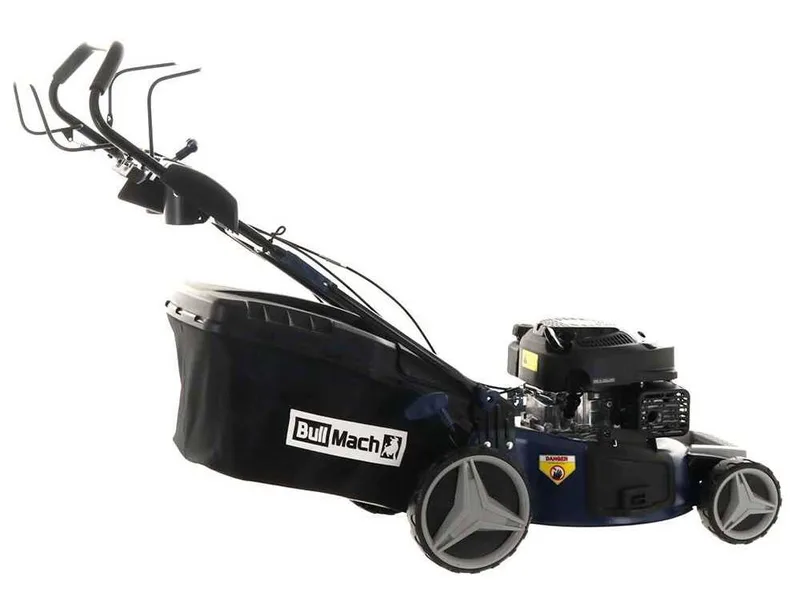 BullMach ECTOR 46 S - Tondeuse à gazon thermique tractée - 4 en 1 - Moteur de 170 cc