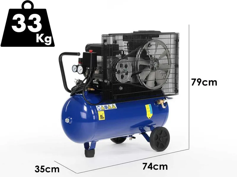 Michelin MB 50/268 MC - Compresseur d'air électrique par courroie - Moteur 2 CV - 50 l