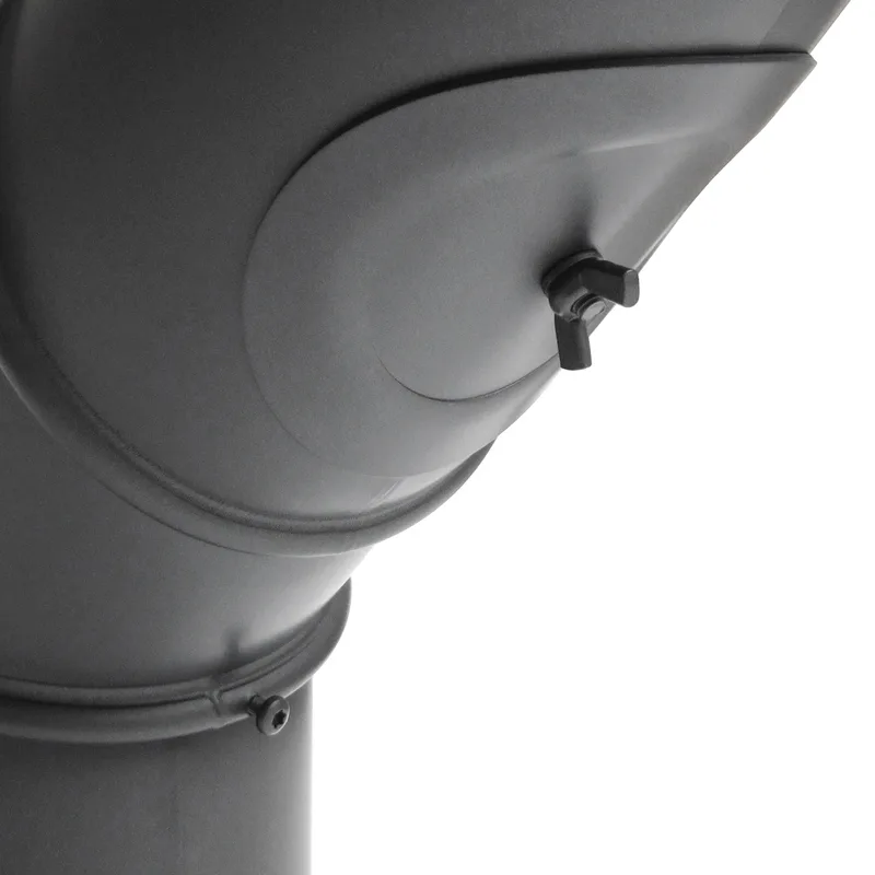 Raik Basic coude multiple 160mm gris fonte avec porte – 4 pièces pour tuyau de fumée / conduit de fumée