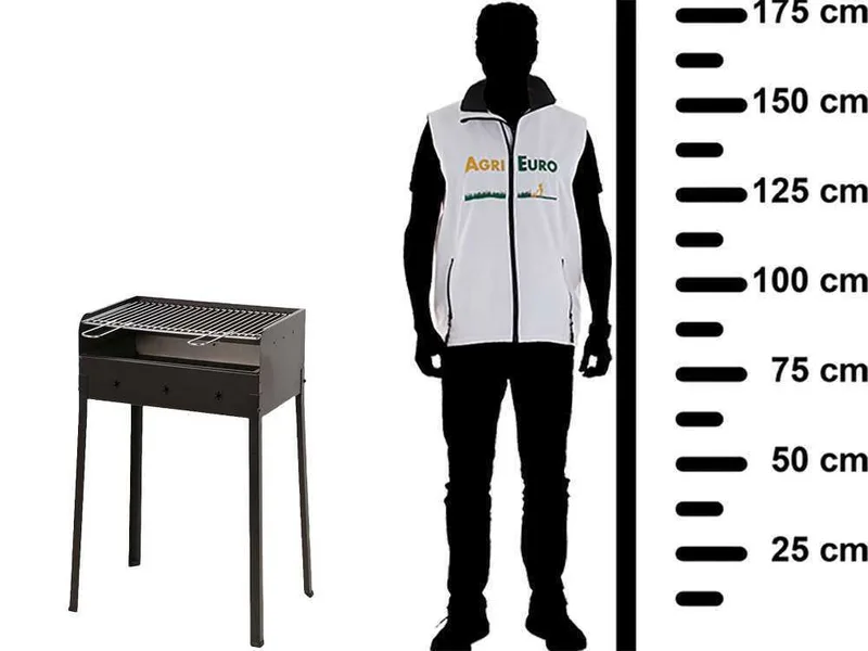 Mille Stella Eco Small - Barbecue à charbon en fer artisanal - 47,5x37 cm