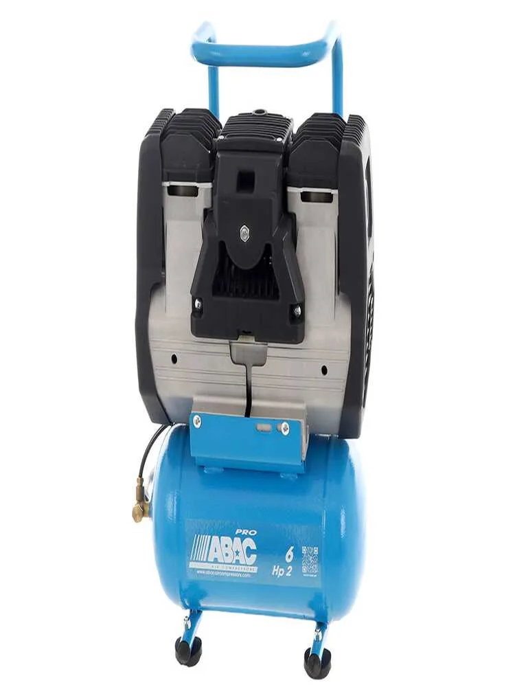 Abac start silent OS20P - Compresseur d'air électrique monophasé silencieux, sans huile - Moteur 2 CV - 6 L