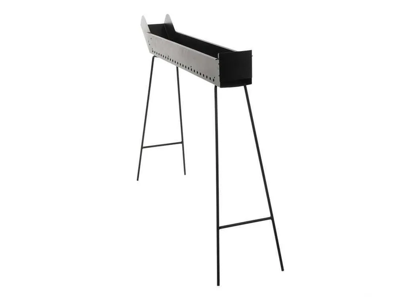 Mille BBQ-80 Go - Barbecue spécial pour brochettes à charbon - 80x14 cm