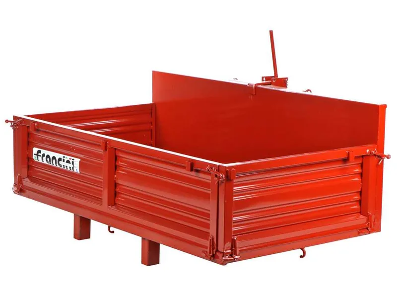 Francini P 150 - Benne de transport pour tracteur - Basculante - 3 ridelles ouvrables