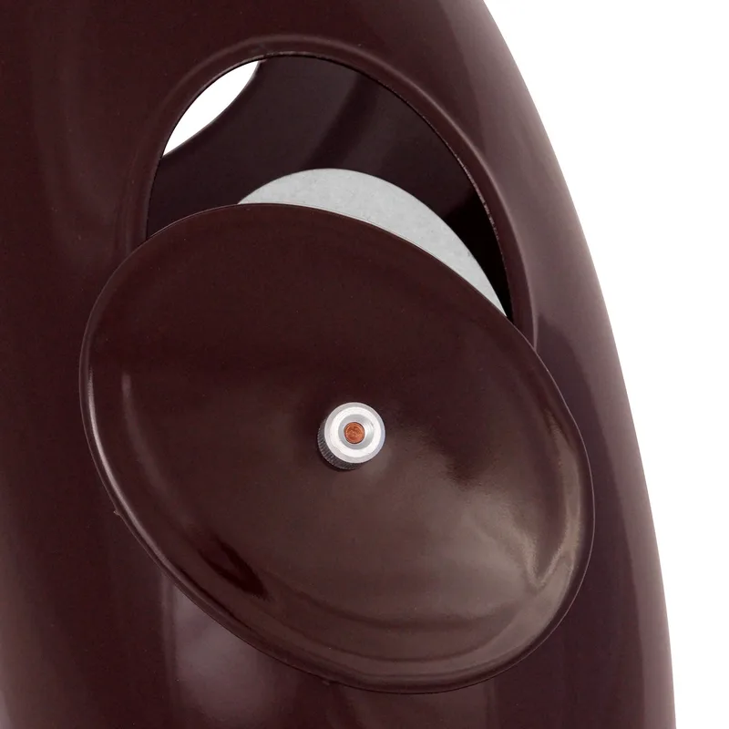 Coude de conduit de fumée / Coude de tuyau de poêle émaillé 150 mm - Coude 90° lisse marron avec ouverture de nettoyage