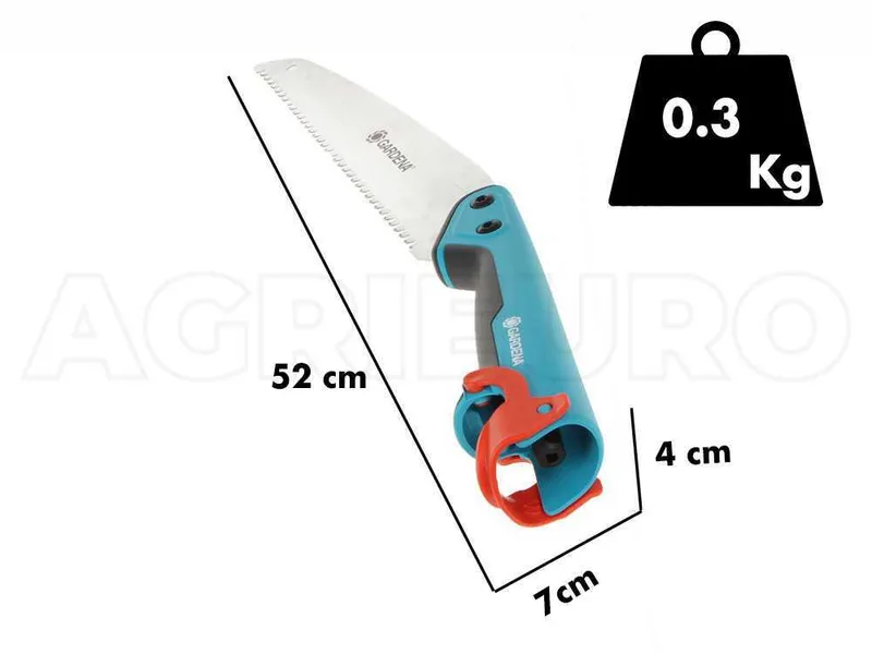 Scie de jardin combisystem 300 PP sur perche télescopique en aluminium de 210 à 390 cm