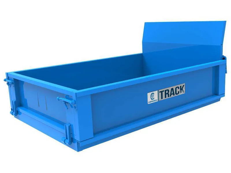 Caisson en acier inox avec ridelles extensibles pour motocompresseur Campagnola MC 658 Track à chenilles