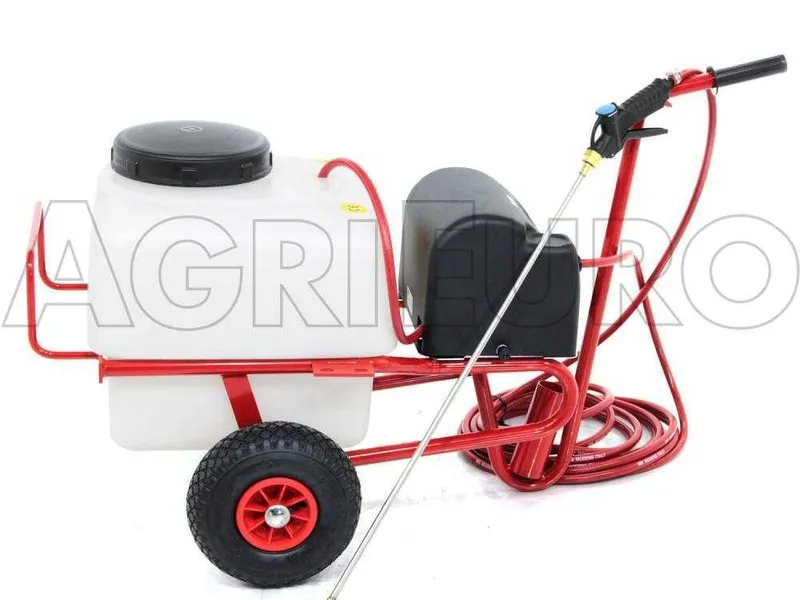 Pulvérisateur à batterie 12 V de 50 l - Pompe de pulvérisateur électrique sur chariot