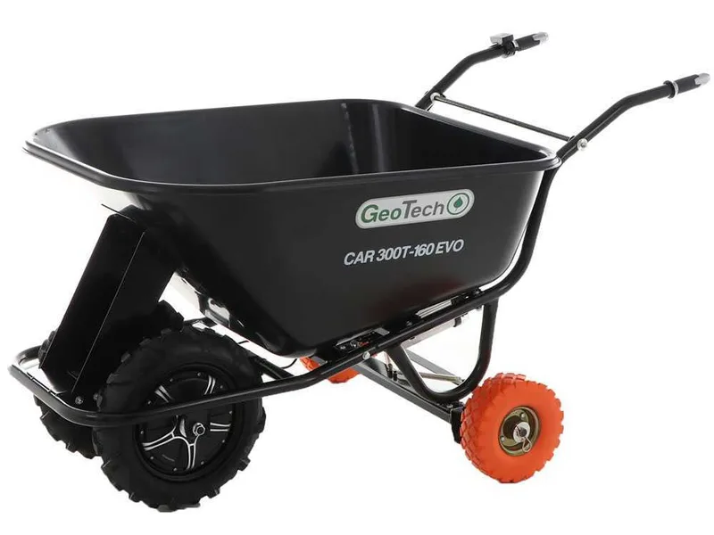 Brouette électrique GeoTech CAR 300T-160 EVO - Batterie de 40V et 6 Ah