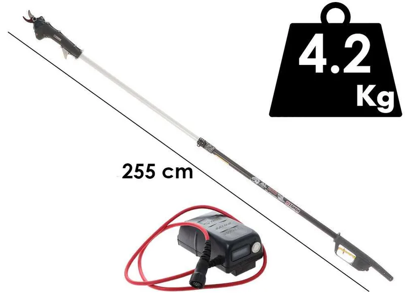 Zanon Shark ZS50 - Sécateur électrique de taille sur perche - 50.4V 2.9 Ah - 255 cm