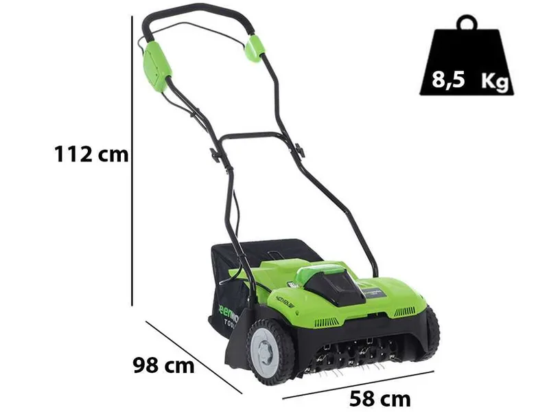 Greenworks G40DT35 - Aérateur à batterie - 40 V - 4Ah
