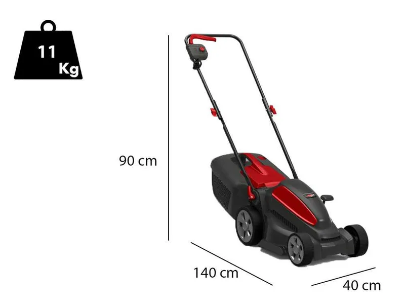 Castelgarden XE 36 - Tondeuse à gazon électrique - 1200W - Coupe de 34 cm