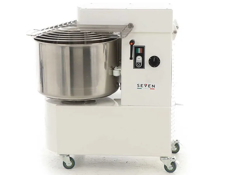 Pétrin à spirale professionnel Seven Italy GHR 50 - 230 V - Avec roues et Minuterie