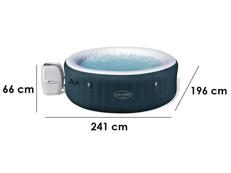Bestway Lay-Z-Spa Miami AirJet 6001D vert - Ø196x66 cm - Spa gonflable pour 5-6 personnes