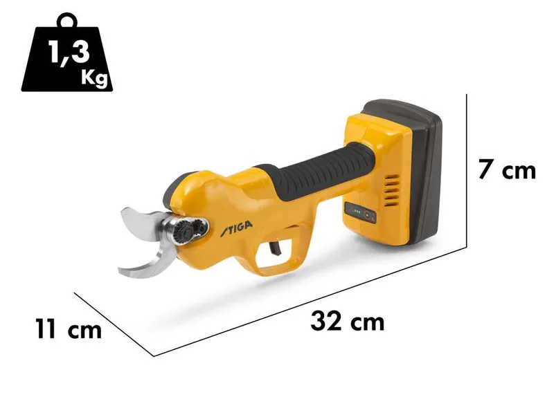 Stiga SC 100e Kit - Sécateur électrique de taille - 20V/2Ah - Diamètre de coupe 30 mm