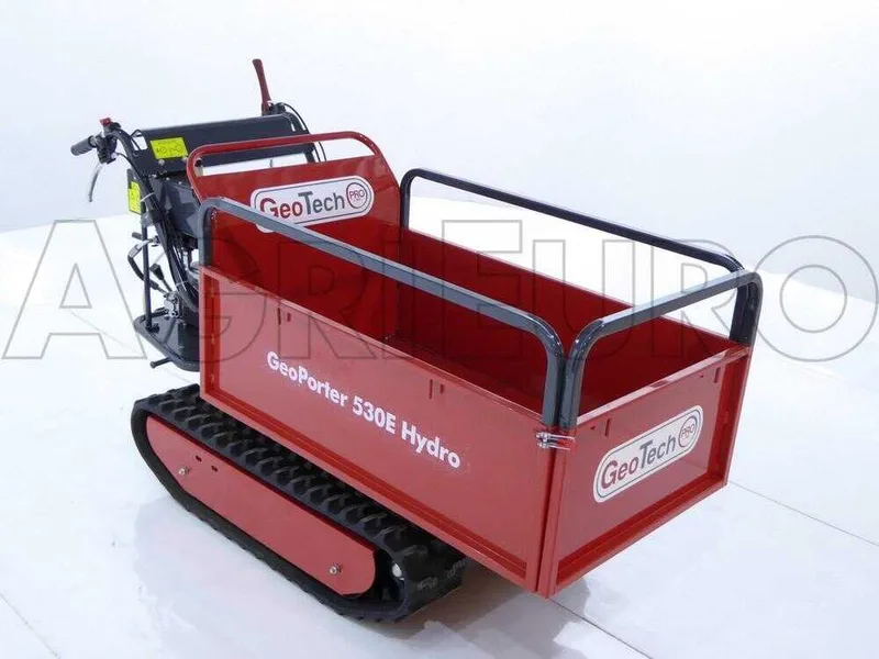Brouette à moteur GeoTech Pro GeoPorter 530E Hydro, basculement hydraulique, charge 500 kg