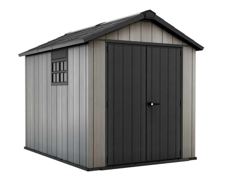 Keter Oakland 759 - Abri de jardin - Avec porte double battant et fenêtre - 229x287x242 cm