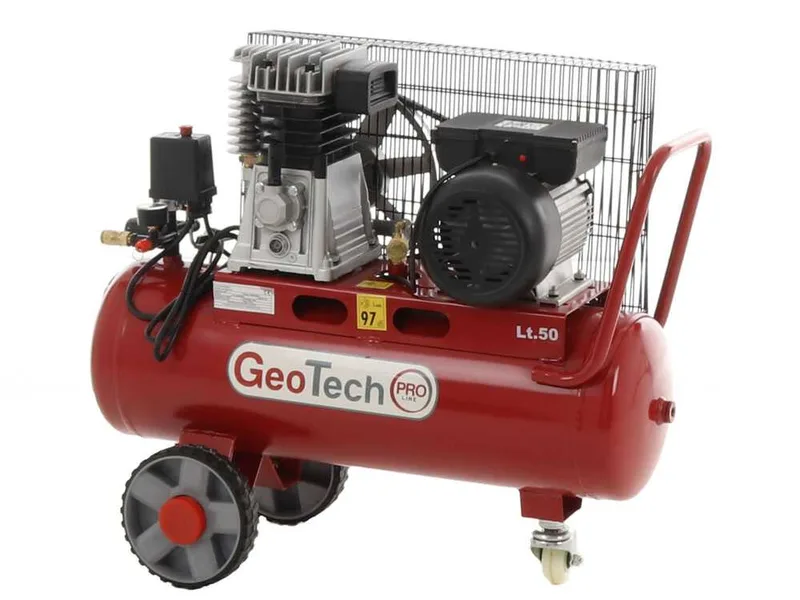 GeoTech Pro BACP50-8-2 - Compresseur d'air électrique à courroie - Moteur 2 CV - 50 litres - puissance 8 bars