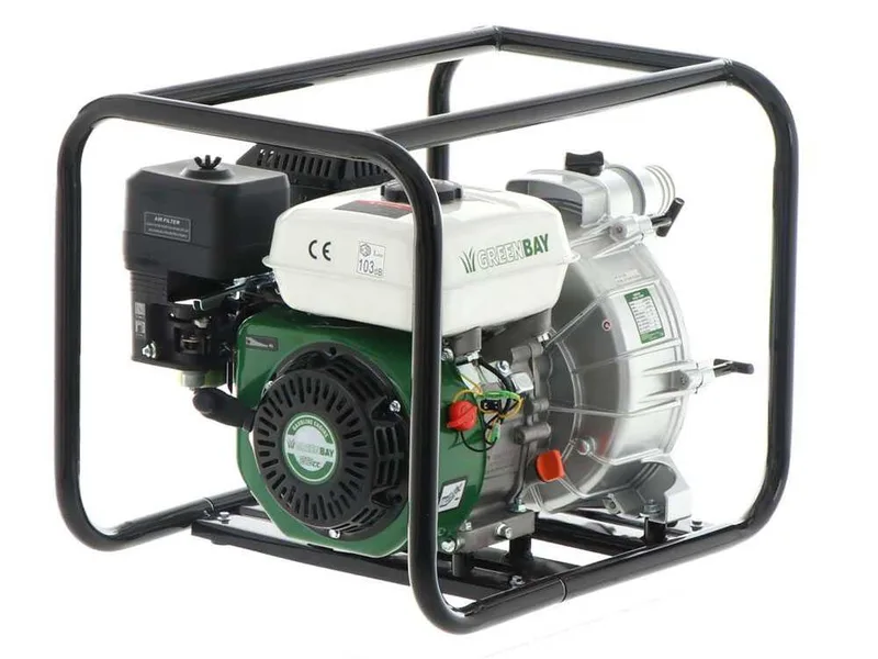 Motopompe thermique Greenbay GB-TWP 50 - Pour eaux chargées - avec raccords de 50 mm
