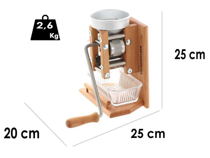 Eschenfelder 1220 en aluminium 150g - Floconneuse manuelle murale avec rouleaux en acier inox