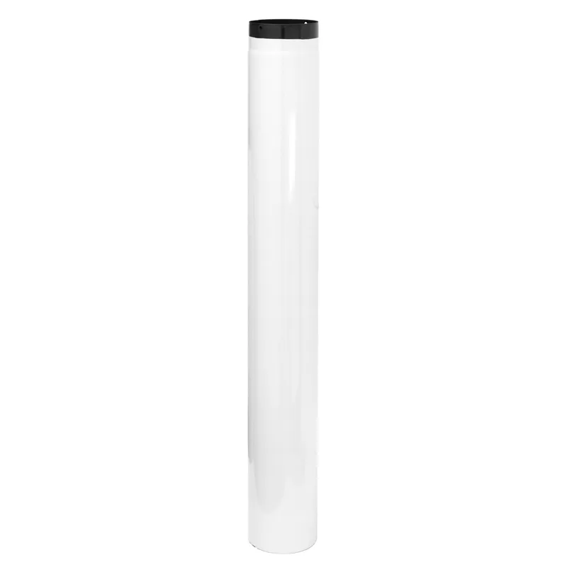 Tuyau de fumée / Tuyau de poêle émaillé 120mm - 1000mm blanc