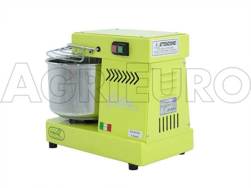 Pétrin électrique à spirale - Famag Grilletta IM 5 Color - Jaune 5 kg - 8 L