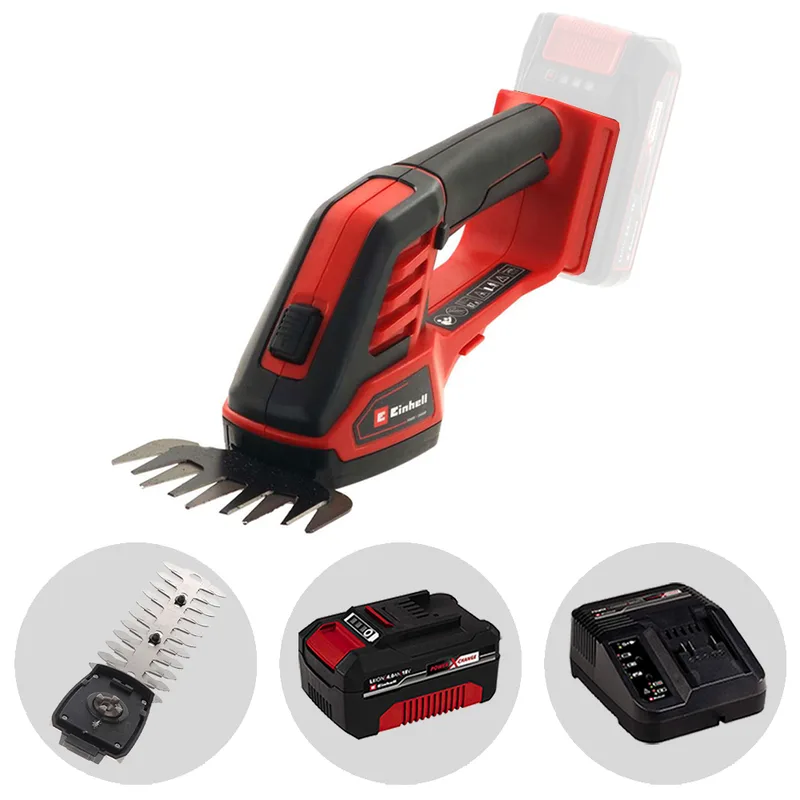Einhell GE-CG 18/100 Li - Cisaille à gazon à batterie - Sculpte-haie - 18V 4Ah