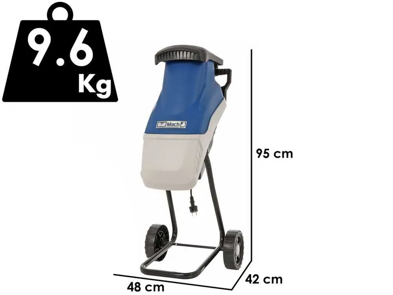 BullMach Tersic 40 - Broyeur électrique - Lames réversibles - Bac de récupération