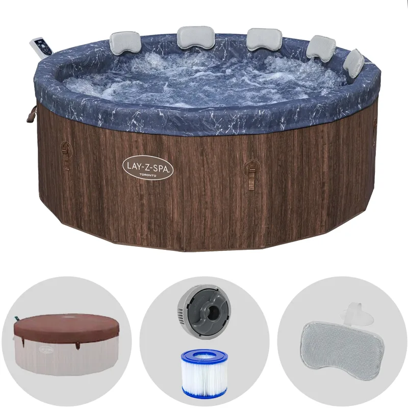 Bestway Lay-Z-Spa Toronto AirJet 6001W - Ø190x70 cm - Spa gonflable à hydromassage
