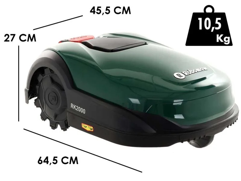 Robomow RK 2000 - Robot tondeuse avec périmètre - Avec batterie au lithium