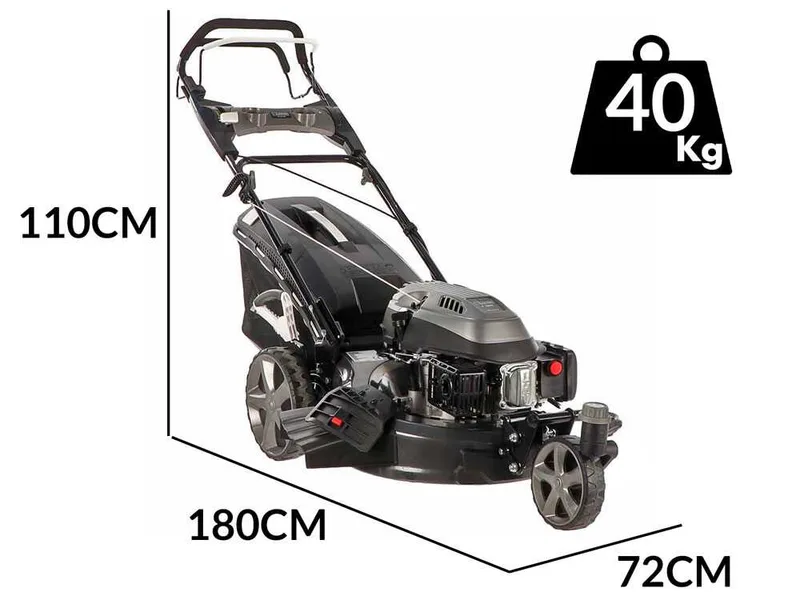 Blackstone SP-3X 510 - Tondeuse à gazon tractée thermique - Monoroue pivotante