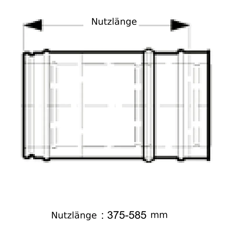 Schiedel ICS élément de compensation de tuyau 375 mm-585 mm Ø150 double paroi brillant
