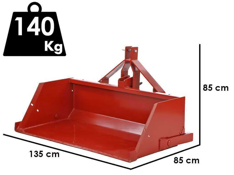 Francini PR 130 - Godet arrière hydraulique pour tracteur - de 130 cm - Charge 500Kg