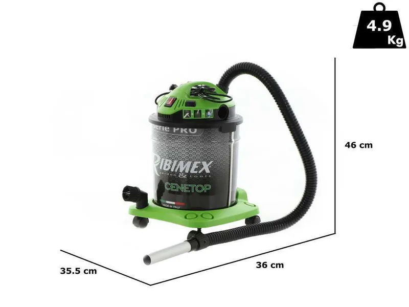 Ribimex Cenetop - Aspirateur à cendres 18L - 1200W