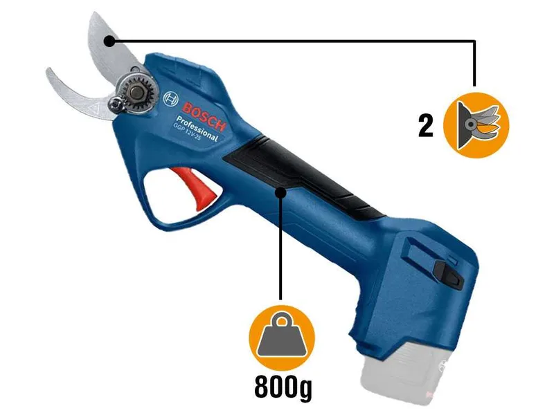 Bosch Professional GGP 12V‑25 - Sécateur électrique de taille - Diamètre de coupe 25 mm