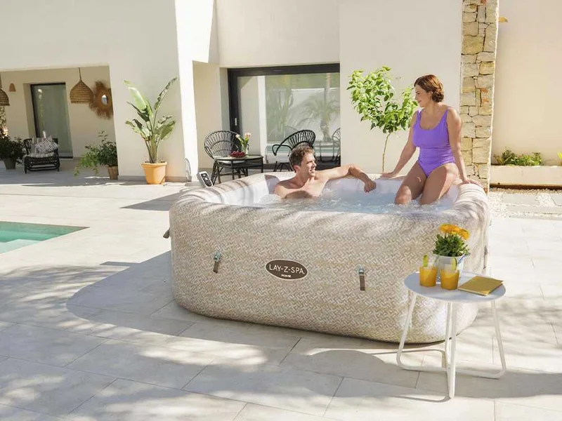 Bestway Lay-Z-Spa Roma AirJet 6001M - 201x201x71 cm - Spa gonflable pour 5-6 personnes