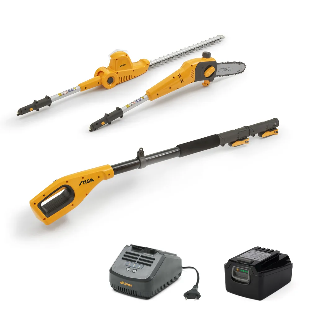Stiga MT 100e Kit - Élagueuse - Taille-haie sur perche de rallonge - 20V/4Ah