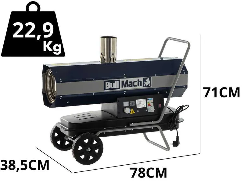 BullMach BM-IDH 20KW - Générateur d'air chaud diesel - à combustion indirecte