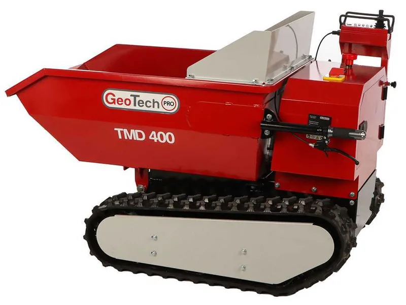 GeoTech Pro TMD 400 - Brouette à batterie 48V 15Ah avec caisson dumper