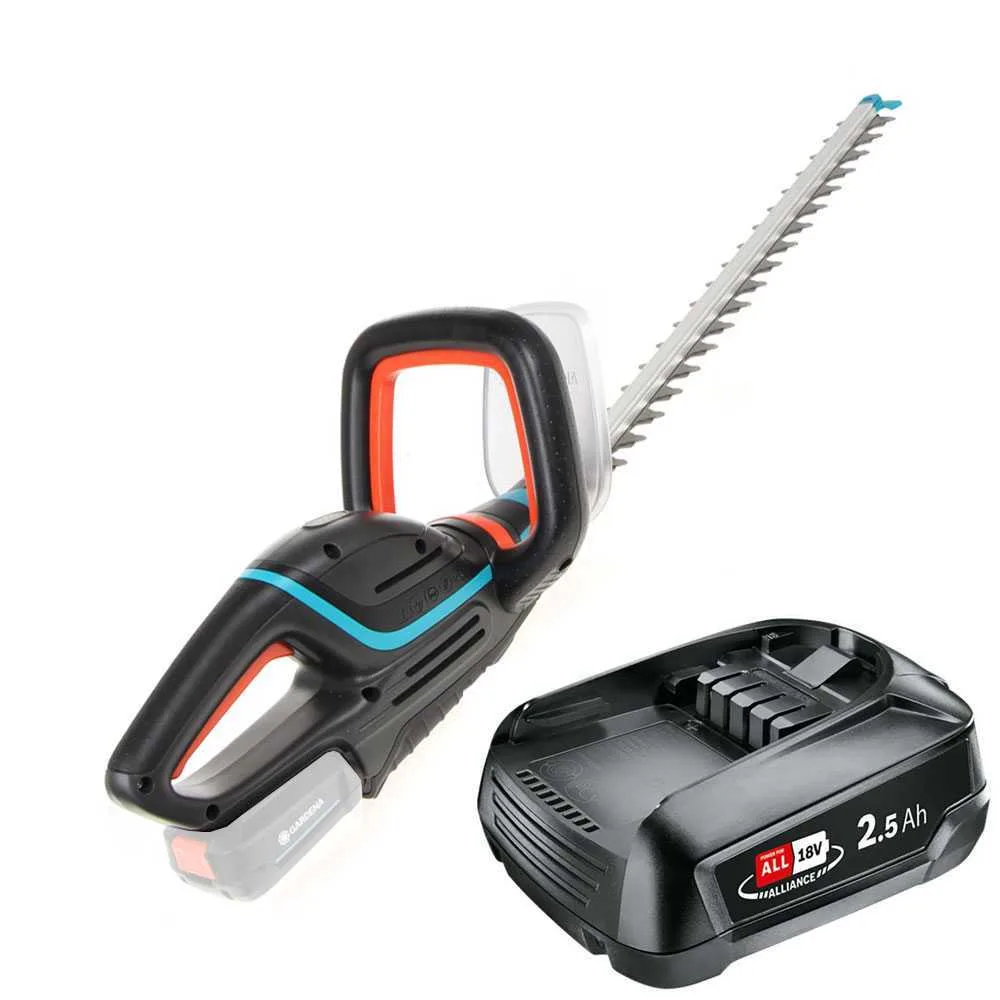 Gardena ComfortCut P4A 60/18V - Taille-haie à batterie lithium 18V/2,5 Ah - Lame 60 cm