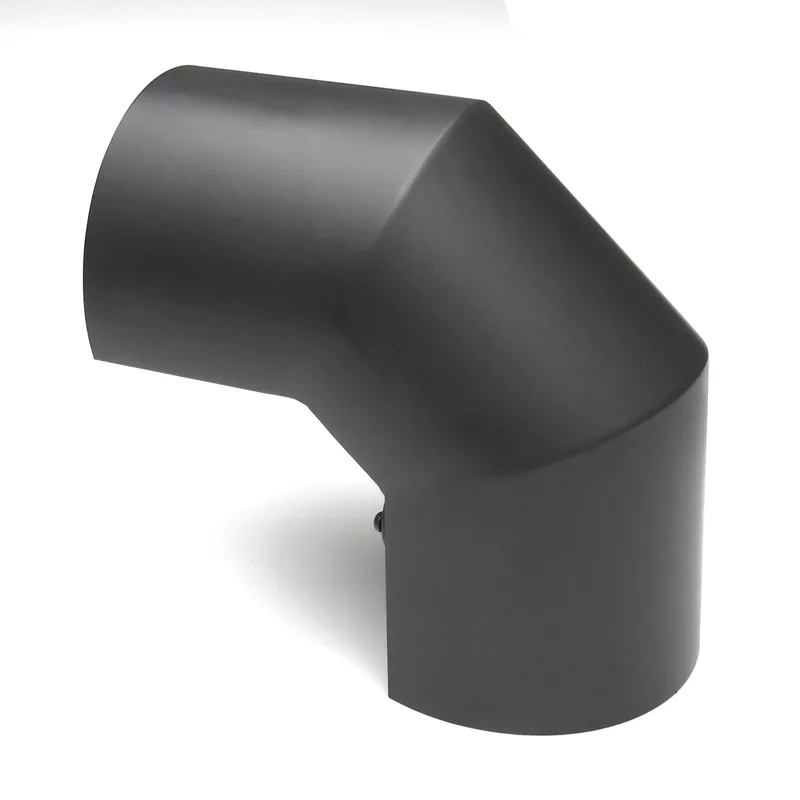 Raik Basic écran thermique 130mm gris fonte double pour coude en 3 parties 90° pour tuyau de fumée / conduit de fumée