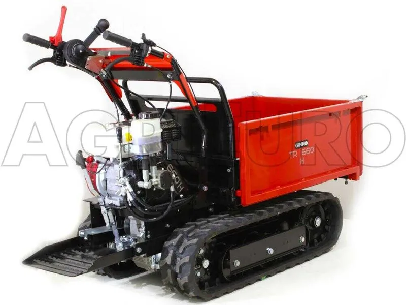 Brouette à moteur Ginko TR 660 extensible avec basculement hydraulique, moteur Honda