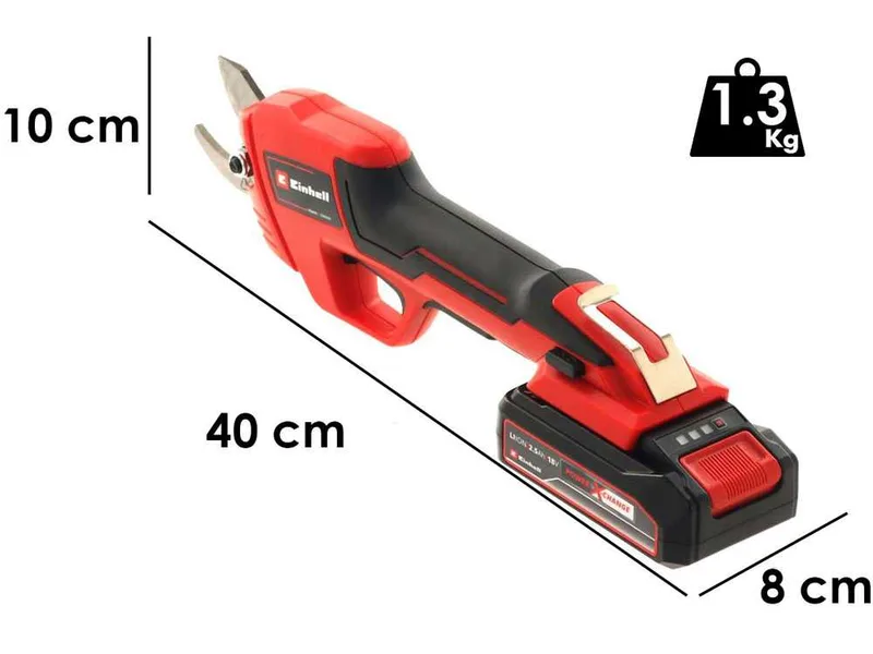 Einhell GE-LS 18 Li - Sécateur de taille à batterie - 18V 2.5Ah - Diamètre de coupe 28 mm