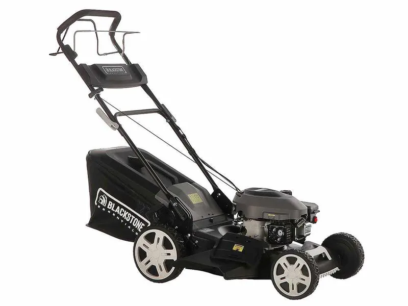 Blackstone Essentials ESP 460-180 - Tondeuse à gazon thermique tractée - 4 en 1 - Moteur thermique de 180 cc