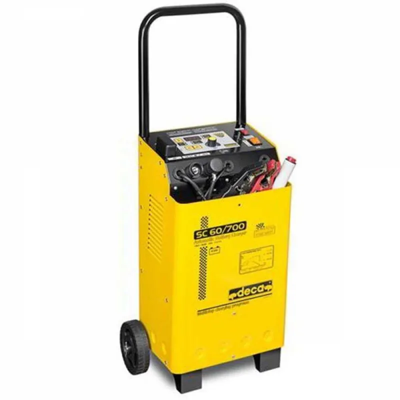 Deca SC 60/700 - Chargeur de batterie/démarreur 12-24V avec microprocesseur - monophasé - sur chariot
