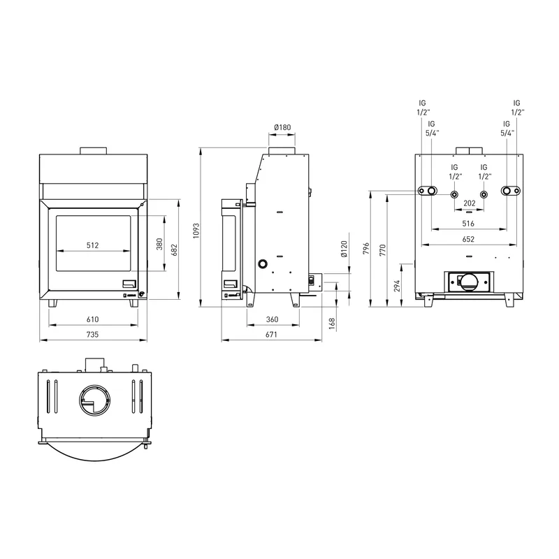 Aquaflam 25 Panorama Basic Insert de Cheminée à Eau