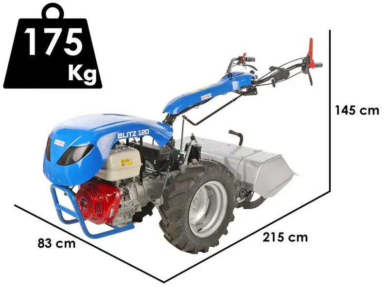 EuroMech BLITZ 120 - Motoculteur à essence - Honda GX390 - 13 CV