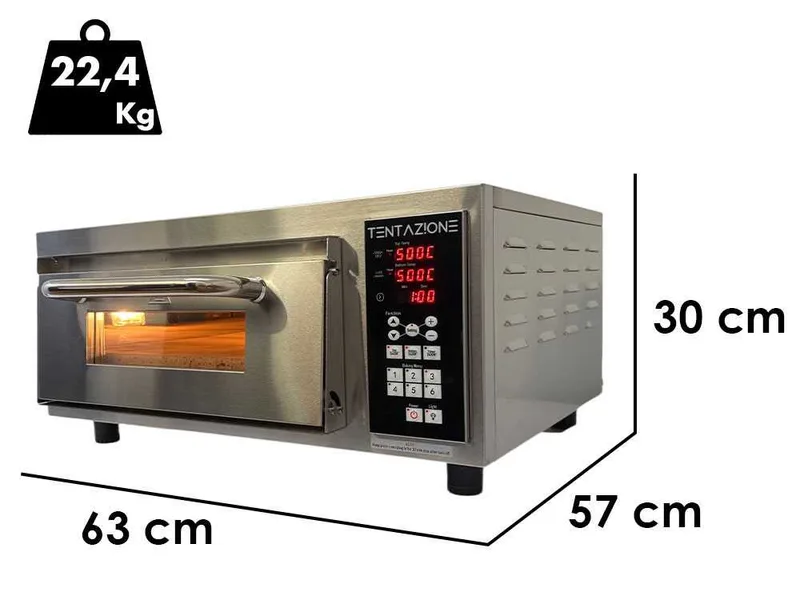 Pizza Party Tentazione MAX GT3 - Four électrique à pizza - Sole en cordiérite - 2800 W